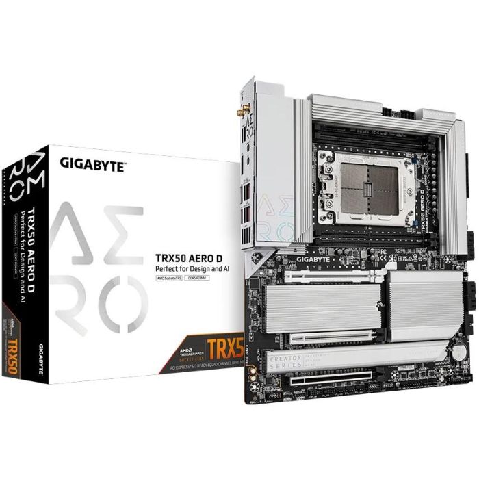 Gigabyte TRX50 AERO D (TR5.TR5.E-ATX.DDR5) Placa Base para AMD Ryzen Threadripper PRO 7000WX, DDR5, E-ATX 0 Gigabyte TRX50 AERO D (TR5.TR5.E-ATX.DDR5) Placa Base para AMD Ryzen Threadripper PRO 7000WX, DDR5, E-ATX 0
