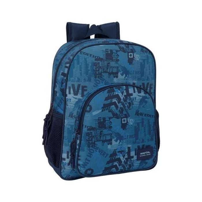Mochila Escolar Safta New edition Azul marino 32 x 38 x 12 cm 0 Mochila Escolar Safta New edition Azul marino 32 x 38 x 12 cm 0
