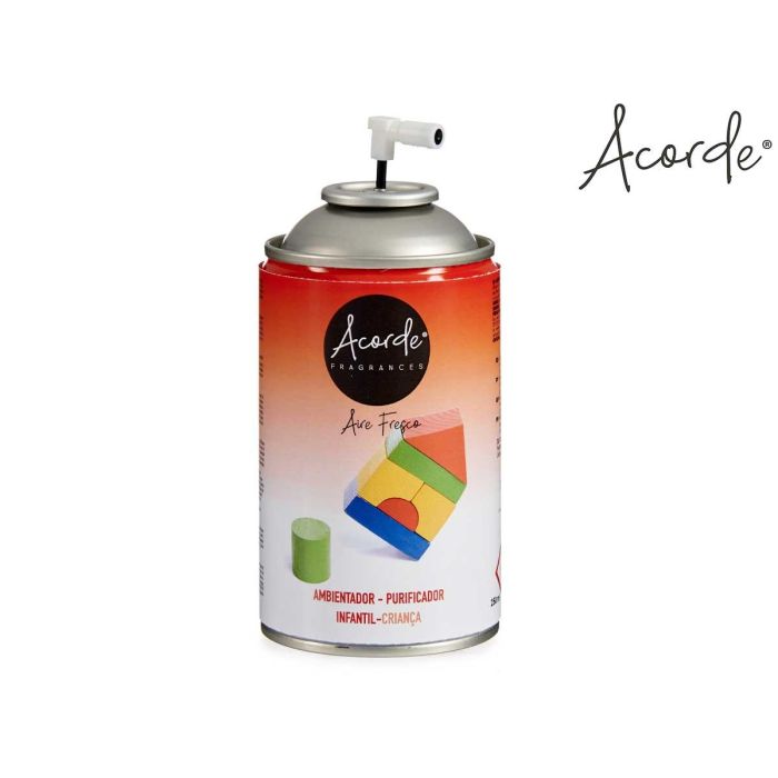 Acorde Ambientador Aerosol Infantil 250 ml - Estampado, Base Gas, 6.5x14.5x6.5 cm (6 Unidades) 1