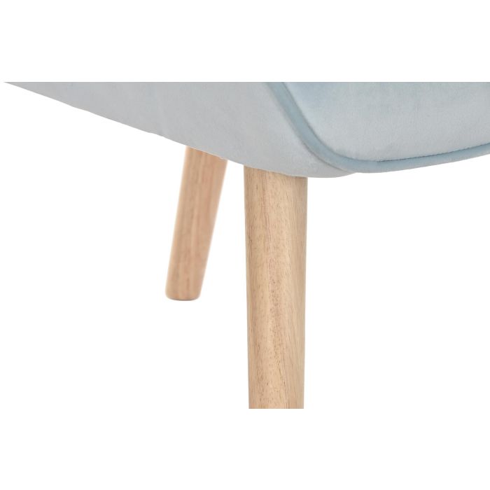 DKD Home Decor Butaca Scandi Azul Celeste Natural 75 x 96 x 67 cm 3