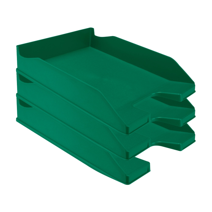 Q-connect Bandeja para Sobremesa Plástico Verde Opaco 240x70x340 mm 5