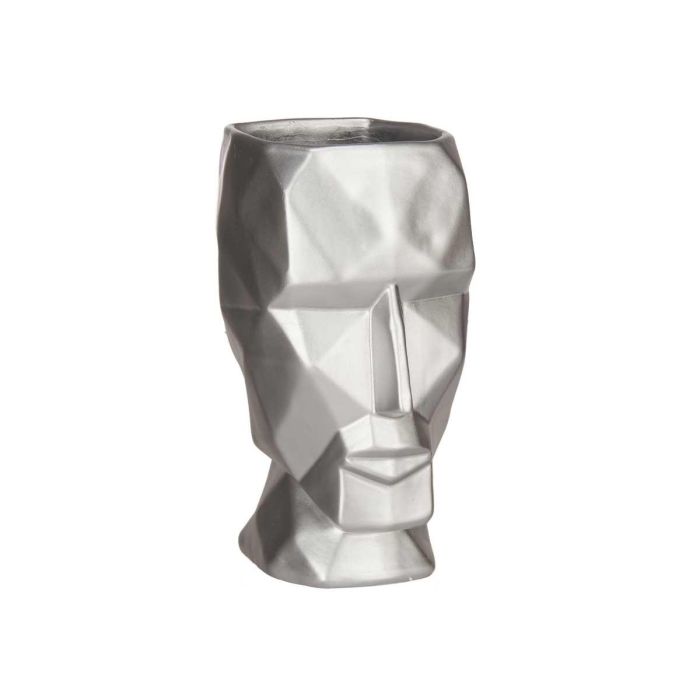 Jarron Cara 3D Plata Giftdecor 12X24CM (4 Unidades) 1 Jarron Cara 3D Plata Giftdecor 12X24CM (4 Unidades) 1