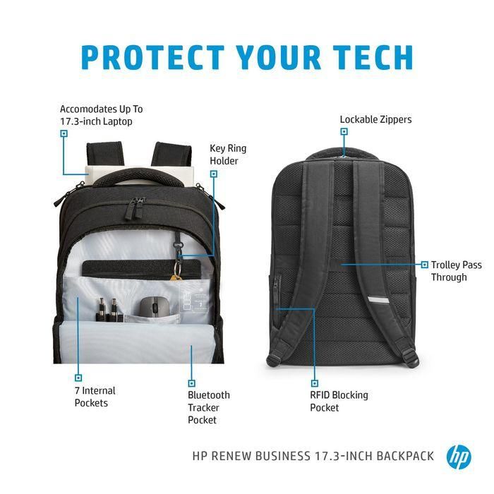 HP Renew Business 17.3-inch Laptop Backpack 11 HP Renew Business 17.3-inch Laptop Backpack 11