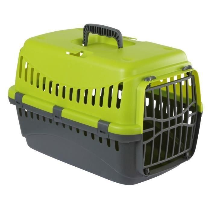 KERBL Caja de transporte Expedition para perros - 48x32x32cm - Verde y gris oscuro KERBL Caja de transporte Expedition para perros - 48x32x32cm - Verde y gris oscuro