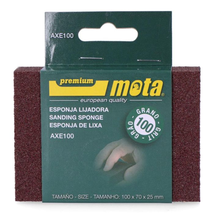 Lija de esponja alumina grano 100 axe100 mota