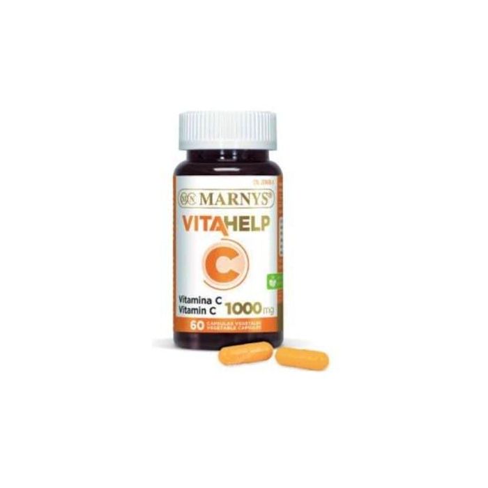 MARNYS Vitahelp Vitamina C 1000 mg 60 Cápsulas - Apoyo Inmunitario y Antioxidante, Vegano