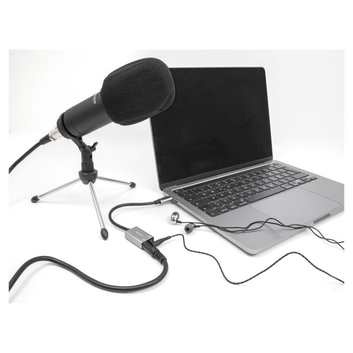 DeLOCK 67071 Adaptador de Audio Externo USB-C a 2 Jack 3.5mm Plug & Play para PC, Mac, Linux, Android, Windows 10/11, 16-bit/48 kHz, Micrófono, Color Gris 1 DeLOCK 67071 Adaptador de Audio Externo USB-C a 2 Jack 3.5mm Plug & Play para PC, Mac, Linux, Android, Windows 10/11, 16-bit/48 kHz, Micrófono, Color Gris 1