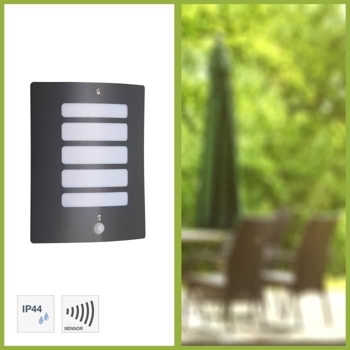 Aplique de exterior BRILLIANT con detector TODD - E27 - 1x60W - Color Antracita 1 Aplique de exterior BRILLIANT con detector TODD - E27 - 1x60W - Color Antracita 1
