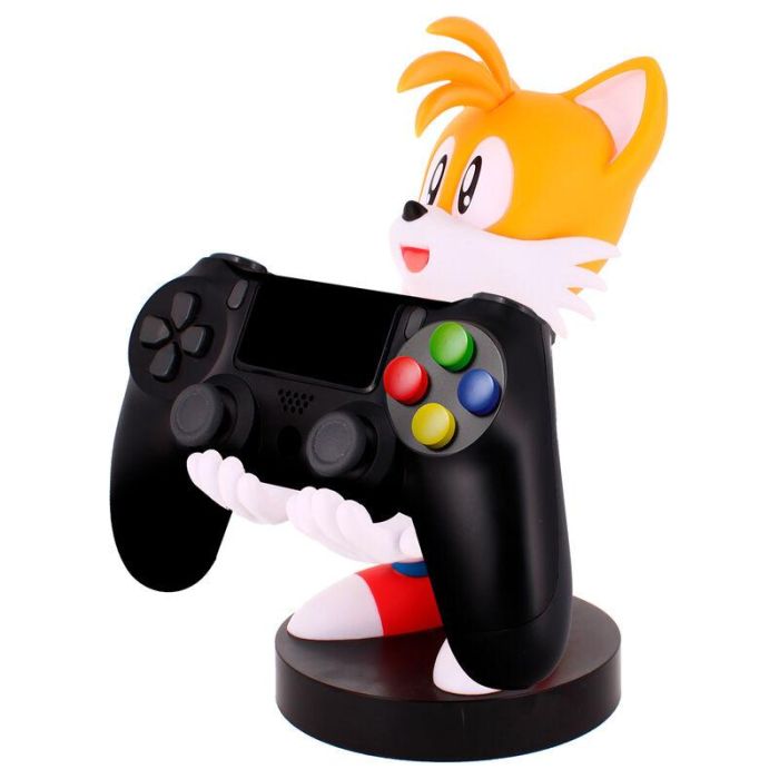 Exquisite Gaming Cable Guy Soporte Figura Tails Sonic 20cm para Mandos y Teléfonos