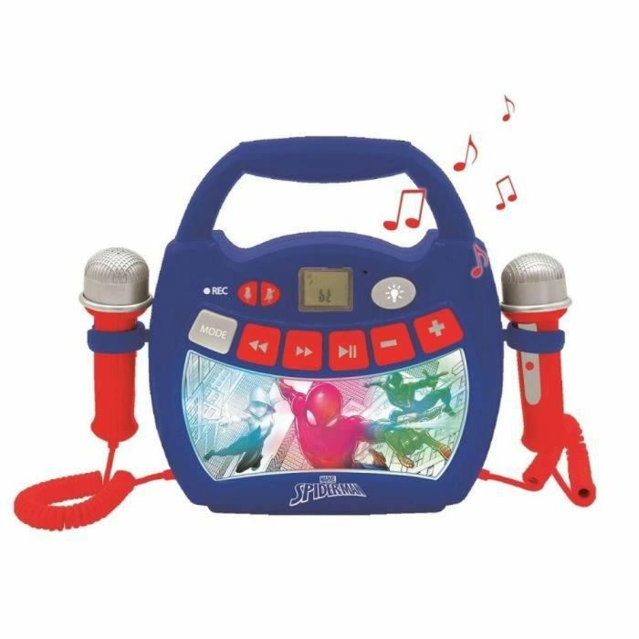 Lexibook Spider-Man Altavoz Bluetooth Karaoke Infantil Portátil con 2 Micrófonos, Efectos de Luz, Grabación y Cambio de Voz USB 0 Lexibook Spider-Man Altavoz Bluetooth Karaoke Infantil Portátil con 2 Micrófonos, Efectos de Luz, Grabación y Cambio de Voz USB 0