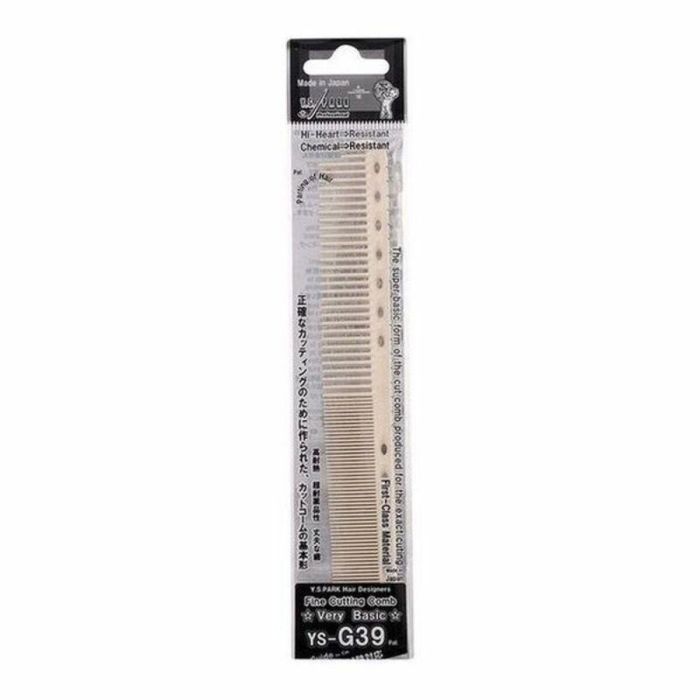 Y.S. PARK Peine FINE CUTTING COMB 180 mm Profesional | Alta Resistencia, Cortes Precisos sin Dañar Cuero Cabelludo