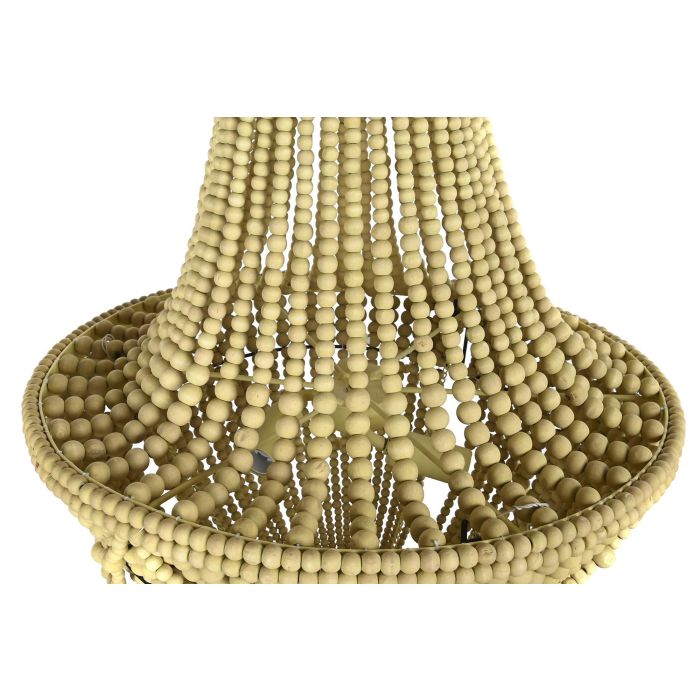 DKD Home Decor Lámpara de Techo Tradicional Hecha a Mano, Metal y MDF con Bolas, E14 3 Bombillas, 50x73x50 cm 3 DKD Home Decor Lámpara de Techo Tradicional Hecha a Mano, Metal y MDF con Bolas, E14 3 Bombillas, 50x73x50 cm 3