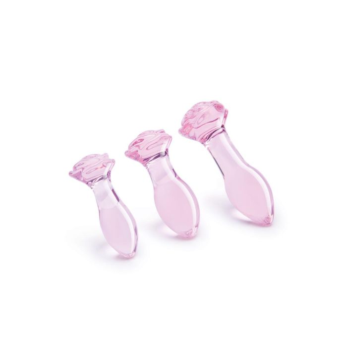 Plug Anal Dream Toys Glaze Rosa 3 Piezas 4 Plug Anal Dream Toys Glaze Rosa 3 Piezas 4