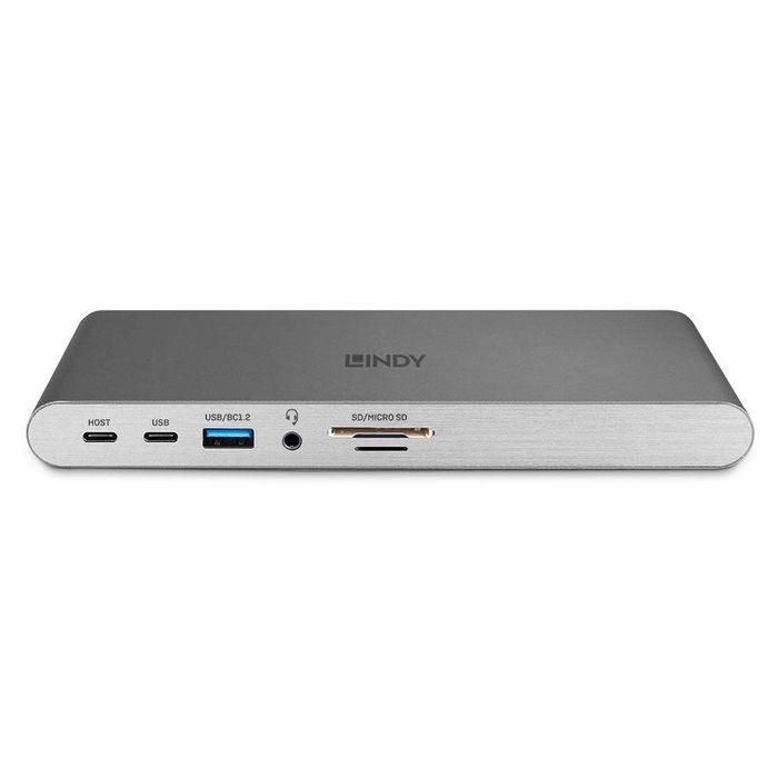 Lindy DST-Pro 5K XT Estación de Acoplamiento USB-C para Portátil, Pantalla Triple 4K / Sencilla 5K, Carga PD 100W, Aluminio 4