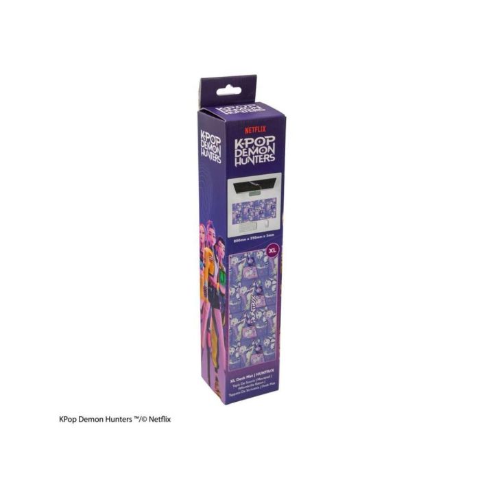 Cinereplicas Alfombrilla de Escritorio XL KPop Demon Hunters HUNTR/X con Diseño Oficial Netflix - 80x35 cm Neopreno Antideslizante