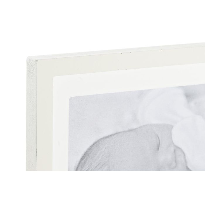 DKD Home Decor Marco Foto Baby safari 22 Blanco Natural MDF Cristal 2 x 20 x 19 cm (6 Unidades) 2