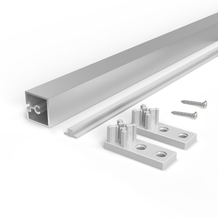 Emuca Lote de 4 perfiles travesaños para muebles de cocina Albeam, con accesorios para atornillar, Aluminio y Plástico, Anodizado mate 1 Emuca Lote de 4 perfiles travesaños para muebles de cocina Albeam, con accesorios para atornillar, Aluminio y Plástico, Anodizado mate 1