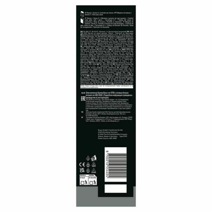 Braun BRA8700216554404 Afeitadora eléctrica Serie 8 Negra 60 minutos de autonomía Carga rápida en 5 minutos 6 Braun BRA8700216554404 Afeitadora eléctrica Serie 8 Negra 60 minutos de autonomía Carga rápida en 5 minutos 6