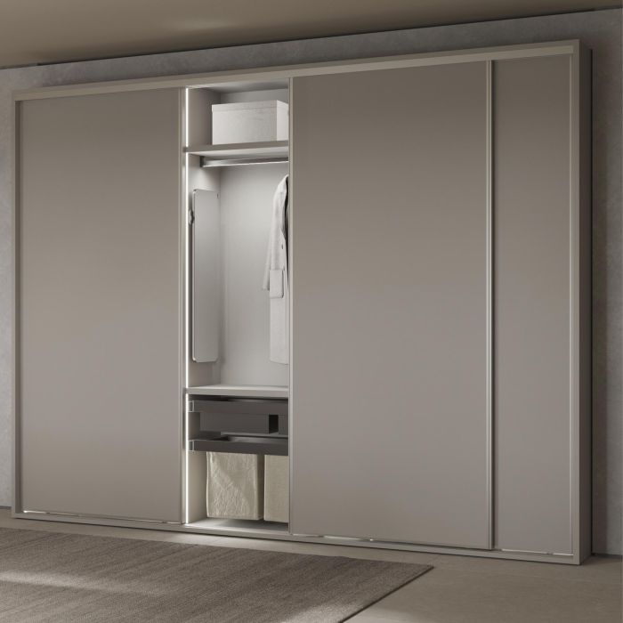 Emuca Espejo extraíble para interior de armario Quartz, con giro 180°, 1.000x300mm, Aluminio, vidrio y acero, Titanio 2 Emuca Espejo extraíble para interior de armario Quartz, con giro 180°, 1.000x300mm, Aluminio, vidrio y acero, Titanio 2