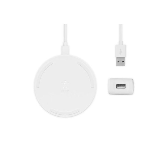 Belkin WIA001VFWH Cargador inalámbrico de auto para teléfono móvil con carga rápida Quick Charge 3.0, Blanco 5