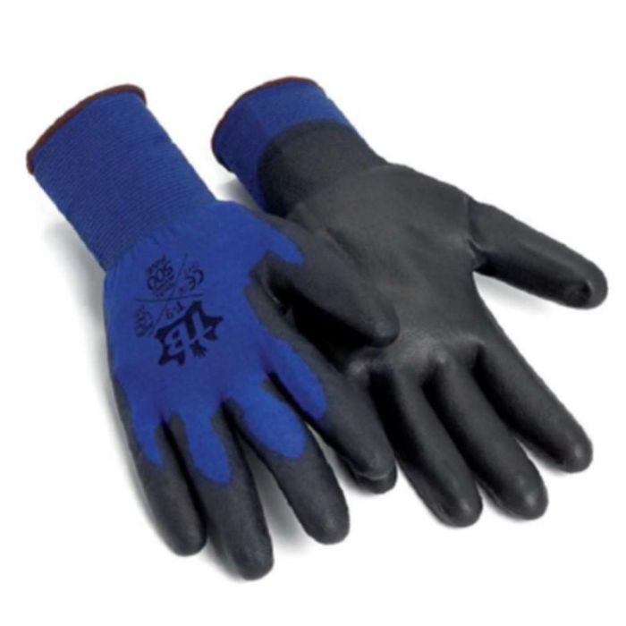 Tomas Bodero Fine500 Guante Nylon Poliuretano Fino Negro Táctil, sin Costuras, Galga 18, Talla 10 (XL) para Trabajos de Precisión