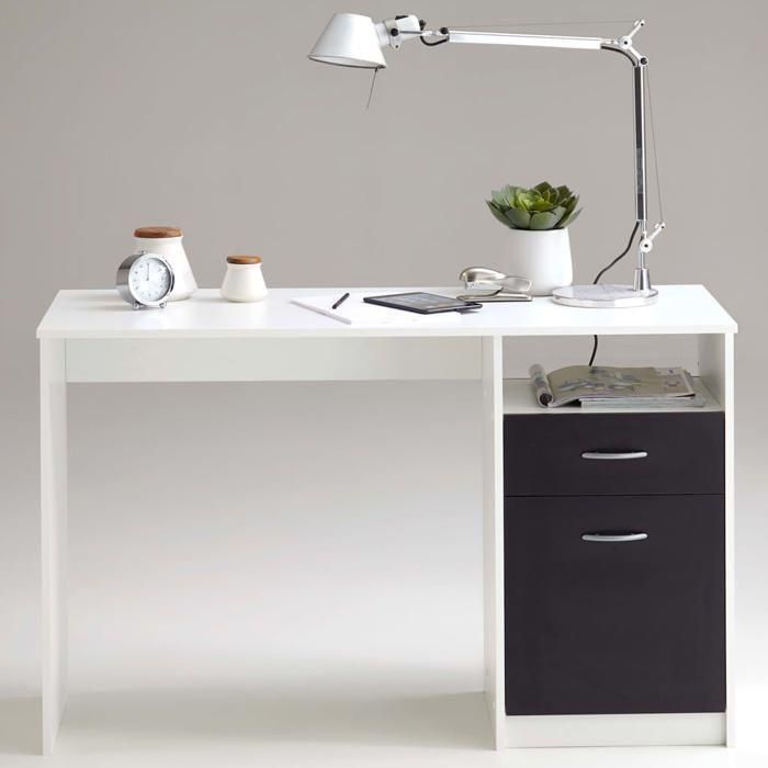 FMD FMD4029494113894 Escritorio JACKSON, Blanco con detalles negros, 123x76.5x50 cm, Fabricado en Alemania 2 FMD FMD4029494113894 Escritorio JACKSON, Blanco con detalles negros, 123x76.5x50 cm, Fabricado en Alemania 2