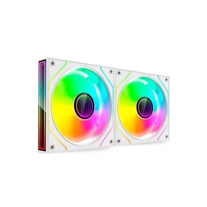 Mars Gaming MF3DPROX2W Pack 2 Ventiladores 12cm ARGB Infinity Mirror Blancos