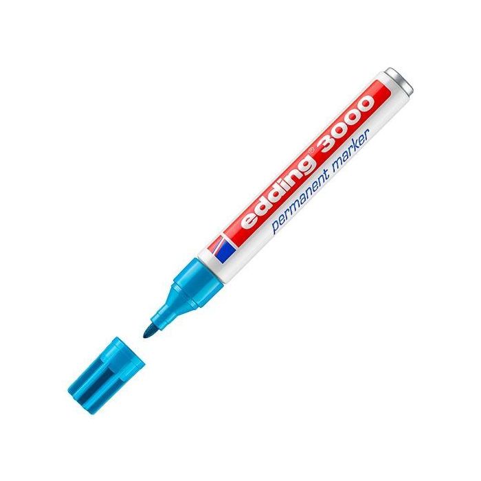Edding Marcador Permanente 3000 Azul Claro Edding Marcador Permanente 3000 Azul Claro