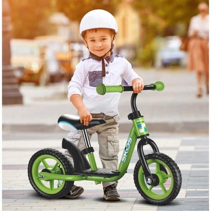 SKIDS CONTROL Bicicleta de equilibrio con reposapiés - Verde 3 SKIDS CONTROL Bicicleta de equilibrio con reposapiés - Verde 3