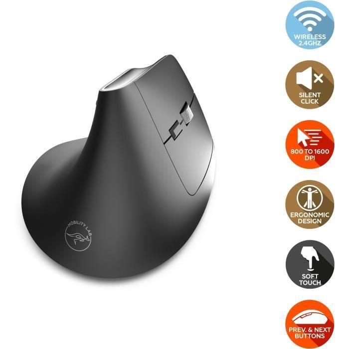 Ratón Ergonómico Inalámbrico - MOBILITY LAB - ML313139 - Plug & Play, no necesita controlador 1 Ratón Ergonómico Inalámbrico - MOBILITY LAB - ML313139 - Plug & Play, no necesita controlador 1