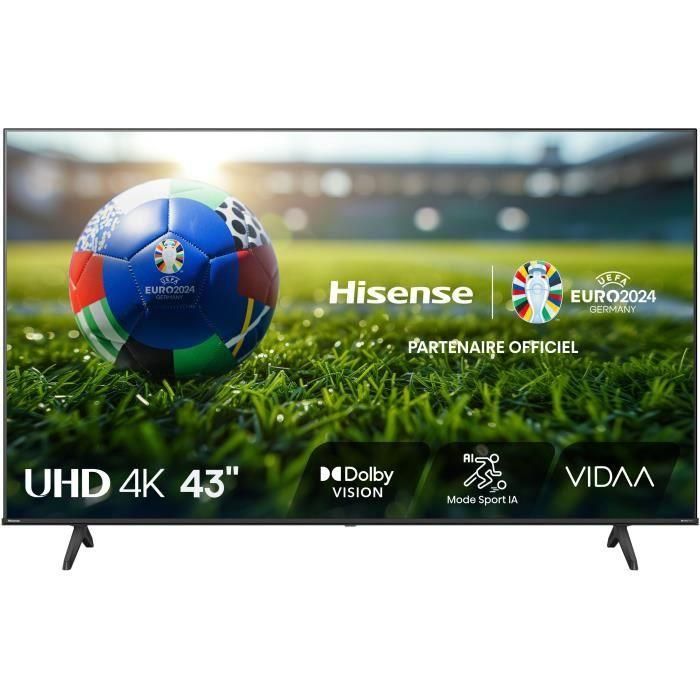 Hisense 43A6N Televisor Smart TV LED 43 pulgadas (108 cm) con resolución 4K UHD, tecnología HDR 10+, 60Hz y 3 entradas HDMI Hisense 43A6N Televisor Smart TV LED 43 pulgadas (108 cm) con resolución 4K UHD, tecnología HDR 10+, 60Hz y 3 entradas HDMI