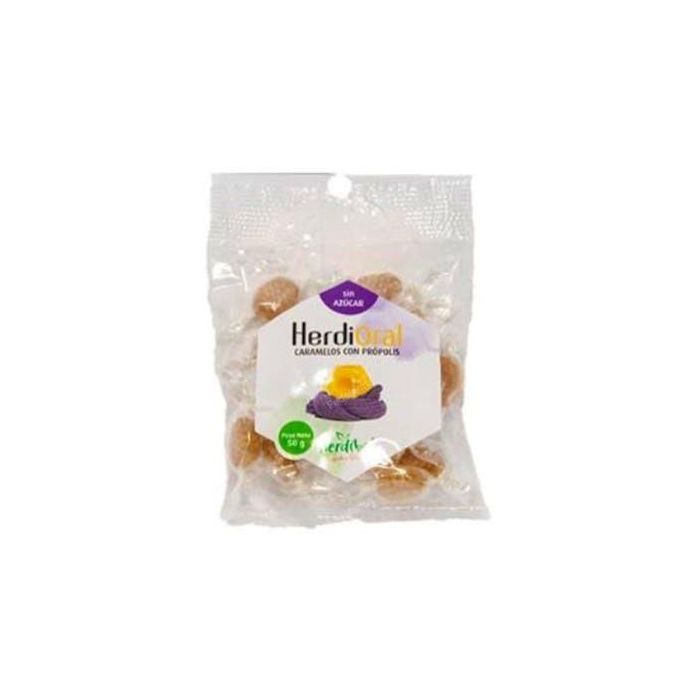 HERDIBEL Caramelos Própolis con Miel y Vitamina C para Garganta y Sistema Inmune 50g