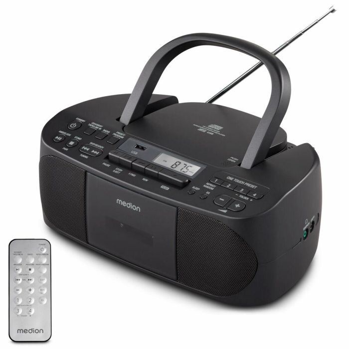 Medion MED4061275057881 Radio CD K7 FM 2x3W RMS Negra 13 Medion MED4061275057881 Radio CD K7 FM 2x3W RMS Negra 13