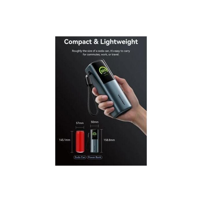 Powerbank 20000mAh Vention FKGH0/ 200W/ Gris 2