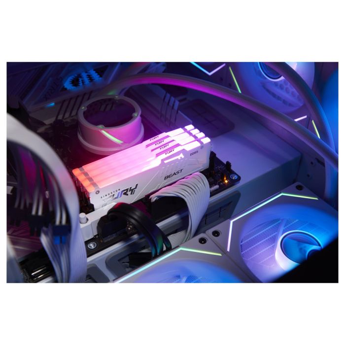 Kingston FURY Beast 32GB DDR5 6000MT/s CL36 White RGB EXPO DIMM para PC 6 Kingston FURY Beast 32GB DDR5 6000MT/s CL36 White RGB EXPO DIMM para PC 6