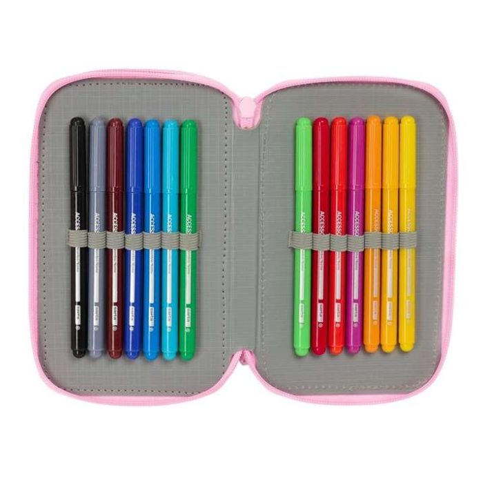 Estuche Escolar con Accesorios Glow Lab Swing Multicolor 12,5 x 19,5 x 5,5 cm 37 Piezas 4