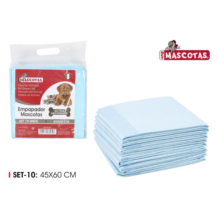 Set de 10 empapadores para mascota 45x60 cm - Mct Mascotas (24 Unidades) Set de 10 empapadores para mascota 45x60 cm - Mct Mascotas (24 Unidades)