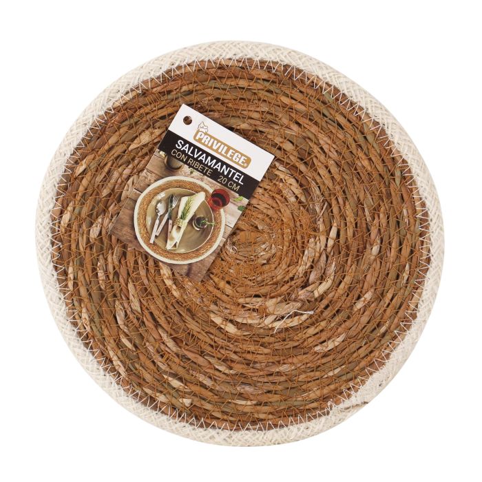 Salvamantel Seagrass Red con Ribete, 20 cm - Privilege (36 Unidades) 1 Salvamantel Seagrass Red con Ribete, 20 cm - Privilege (36 Unidades) 1