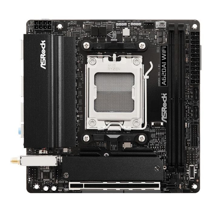 ASRock Placa Base A620AI WiFi AM5 mITX DDR5 con WiFi 6E para PC 1