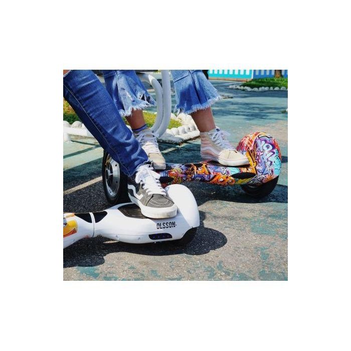 MONOPATIN ELECTRICO HOVERBOARD OLSSON UPWAY RACING GRAFF ANTRACITA - LLANTAS 6.5"/16.5CM - 2 MOTORES 350W - BLUETOOTH - ALTAVOZ - 10KM/H - BAT 4