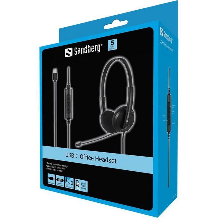 Sandberg Auriculares USB-C para Oficina con Micrófono y Control de Volumen Integrado, Audio Alta Calidad Teleconferencias 5 Sandberg Auriculares USB-C para Oficina con Micrófono y Control de Volumen Integrado, Audio Alta Calidad Teleconferencias 5