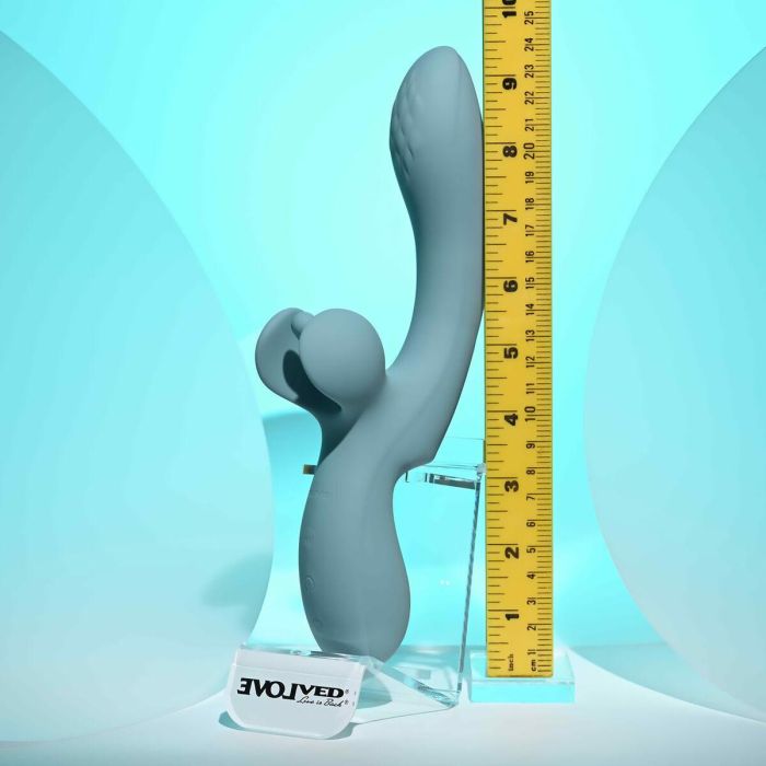 Vibrador Doble Estimulación Evolved Azul 10