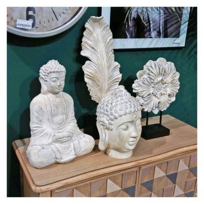 Figura Cabeza de Buda Versa 19x26 cm - Resina (2 Unidades) 2 Figura Cabeza de Buda Versa 19x26 cm - Resina (2 Unidades) 2
