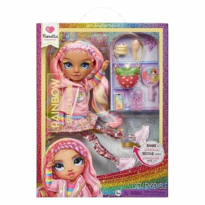 Rainbow High - Sparkle & Shine - Muñeca fashion de 27 cm - Rosa - Piernas con líquido brillante - A partir de 4 años 1