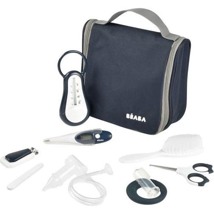 BEABA, Neceser de viaje, 9 accesorios, azul noche BEABA, Neceser de viaje, 9 accesorios, azul noche