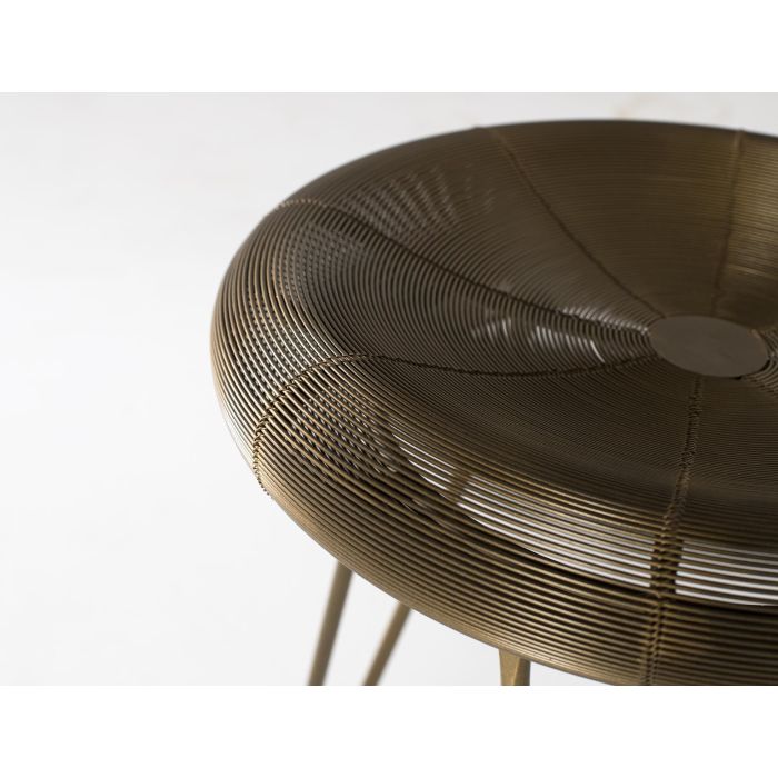 Giner Y Colomer - Taburete Alto de Metal 76 cm, Color Dorado, para Bar o Cocina 2