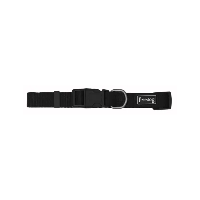 Freedog Collar de Nylon Básico Negro 25 mm 38-66 cm