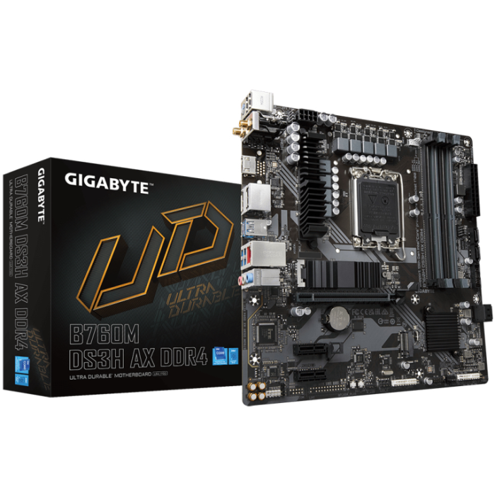 GIGABYTE B760M DS3H AX DDR4 placa base Intel B760 Express LGA 1700 micro ATX GIGABYTE B760M DS3H AX DDR4 placa base Intel B760 Express LGA 1700 micro ATX