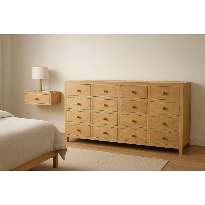 DKD Home Decor Cómoda Alpino de Madera de Mindi, Mueble de Almacenaje para Dormitorio con Cajones - 170 Ancho x 40 Largo x 88 Alto cm 7