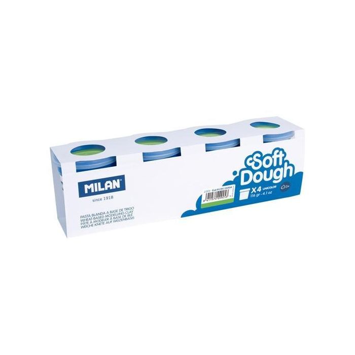 Milan Pasta Blanda Soft Dough Caja 4 Botes 116 gr Verde Milan Pasta Blanda Soft Dough Caja 4 Botes 116 gr Verde